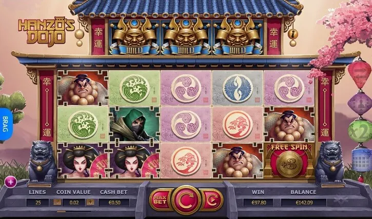 hanzos dojo slot screen