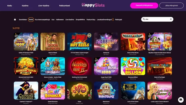 happyslots kasiino mänguautomaadid
