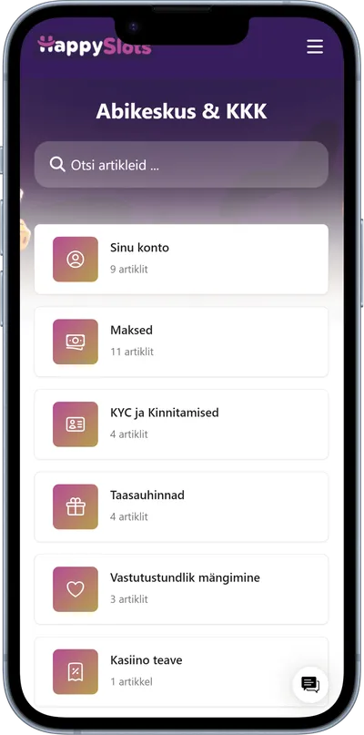 happyslots kasiino mobiilne veebileht abikeskus