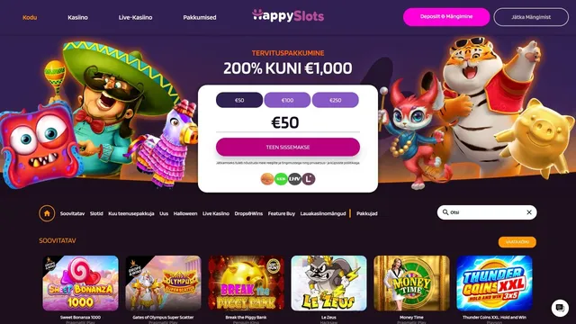 happyslots kasiino veebileht