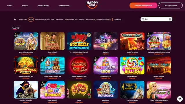 happyspins kasiino mänguautomaadid