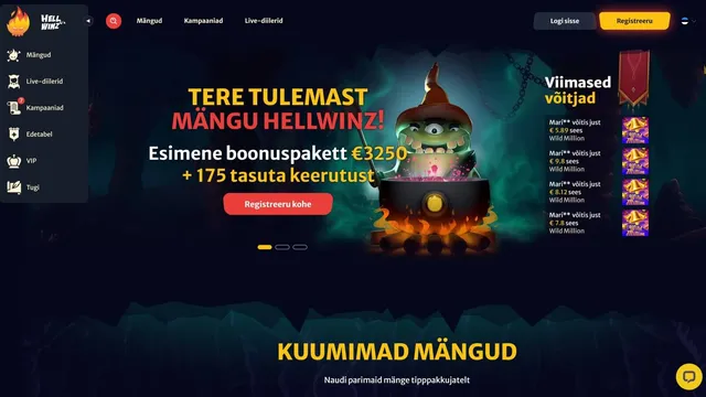 hellwinz kasiino veebileht