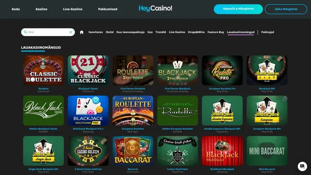 heycasino lauamängud