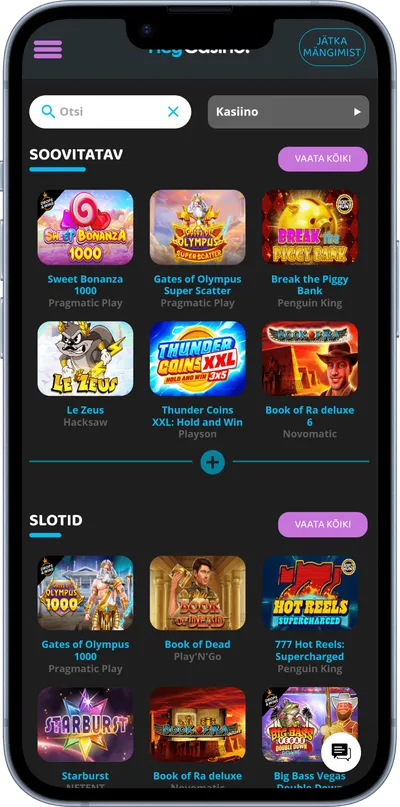 heycasino mobiilne veebileht slotid