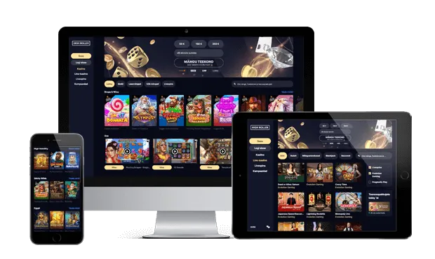 highroller casino website screens