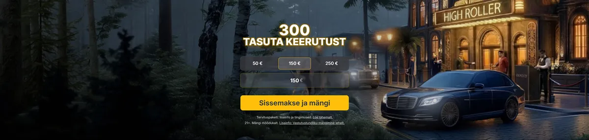 highroller kasiino tervitusboonus