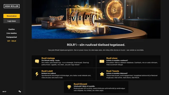 highroller kasiino vip programm