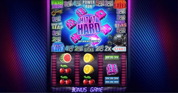 hit it hard slot screen