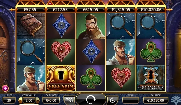 holmes and the stolen stones slot screen
