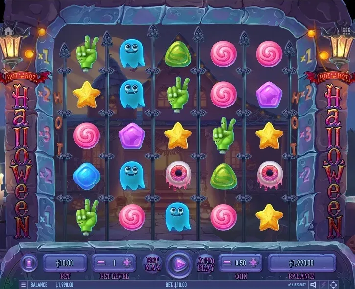hot hot halloween slot screen