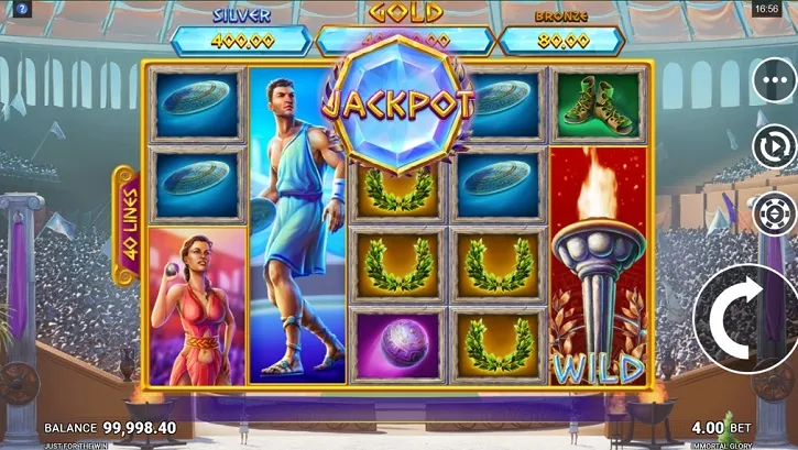 immortal glory slot screen