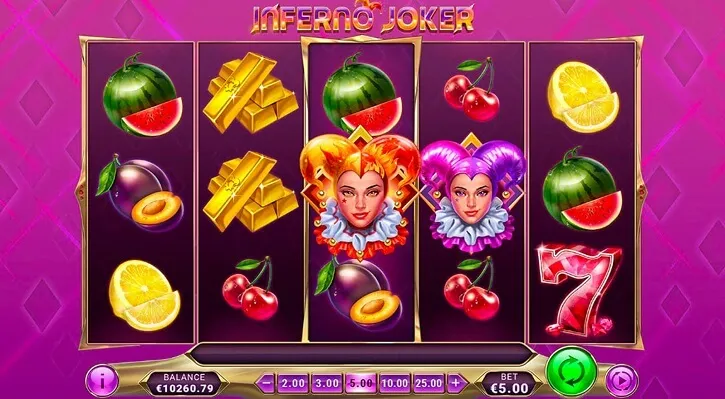 inferno joker slot screen