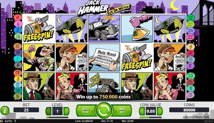 jack hammer slot screen