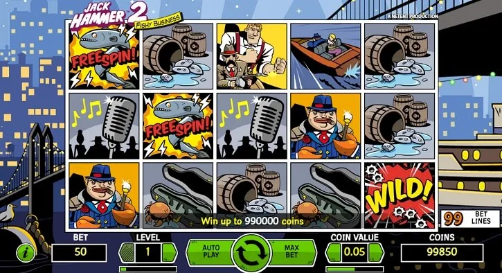 jack hammer 2 slot screen