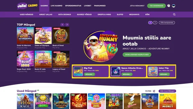 jalla casino kasiinomängud