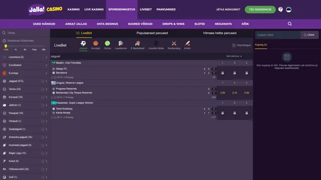 jalla casino spordiennustus