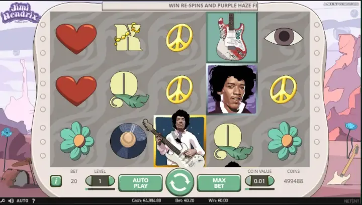 jimi hendrix slot screen