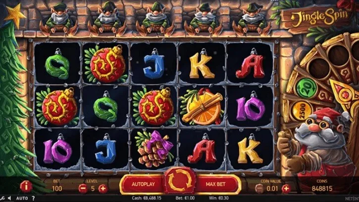 jingle spin slot screen