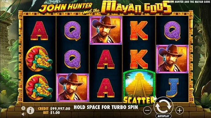 john hunter and the mayan gods slot screen