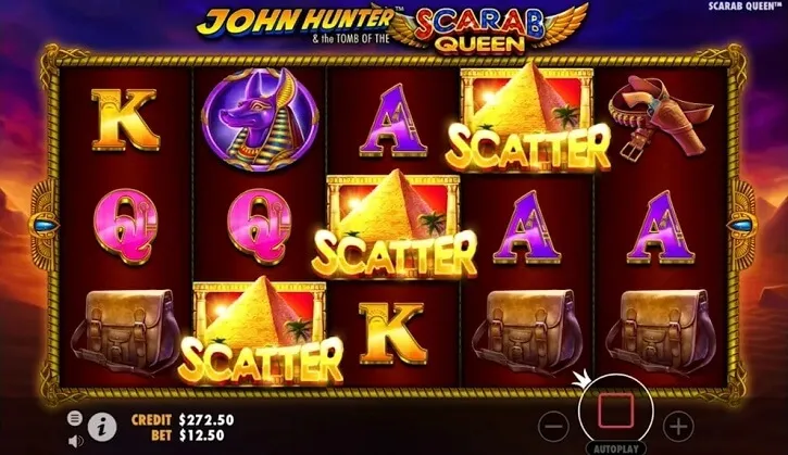 john hunter scarab queen slot screen