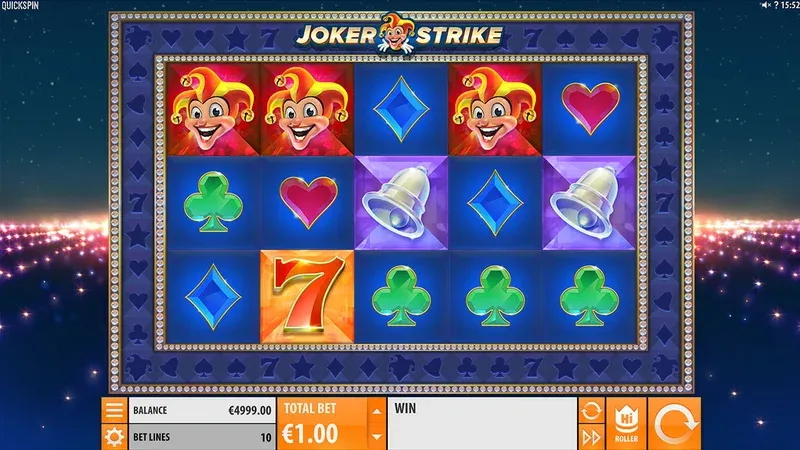 joker strike slot screen
