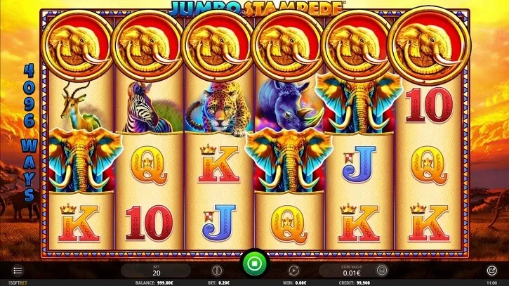 jumbo stampede slot screen