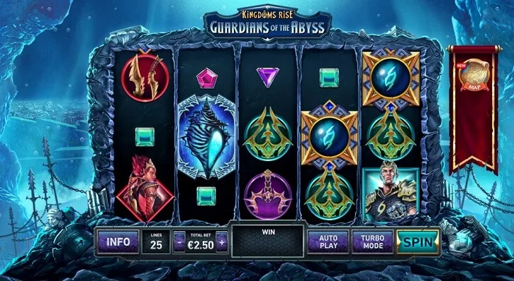 kingdoms rise guardians of the abyss slot screen