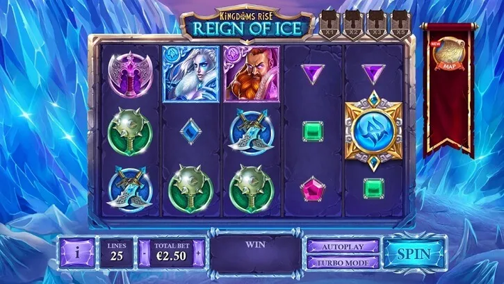 kingdoms rise reign of ice slot screen