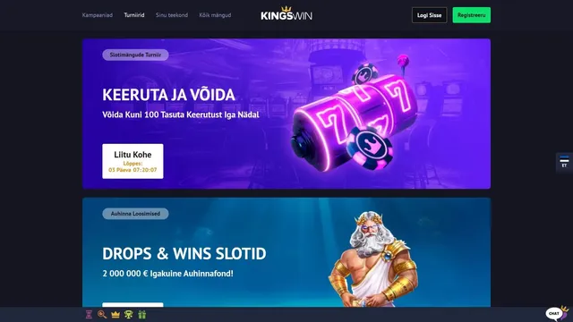 kingswin kasiino turniirid