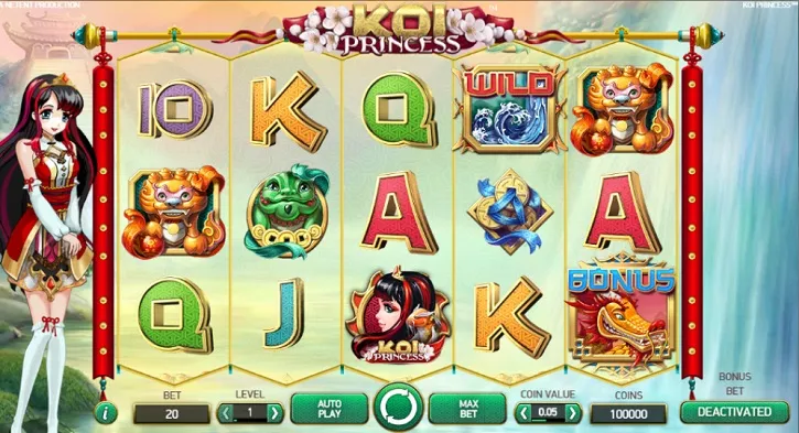 koi princess slot screen