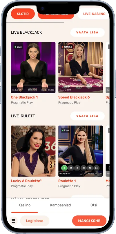 koi kasiino mobiilne veebileht live kasiino