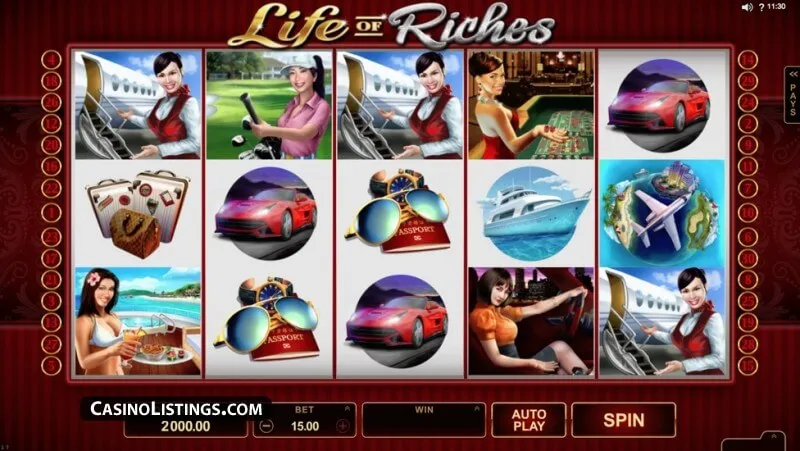 life of riches slot screen