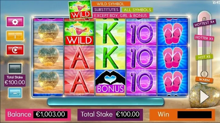 love island slot screen