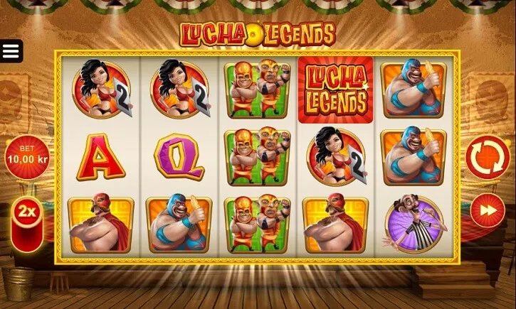 lucha legends slot screen