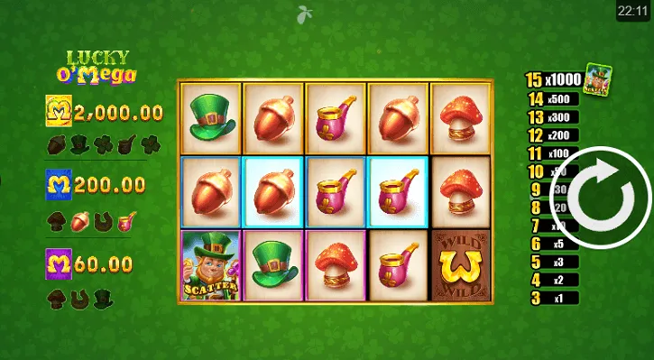 lucky omega slot screen