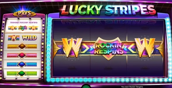 lucky stripes slot screen