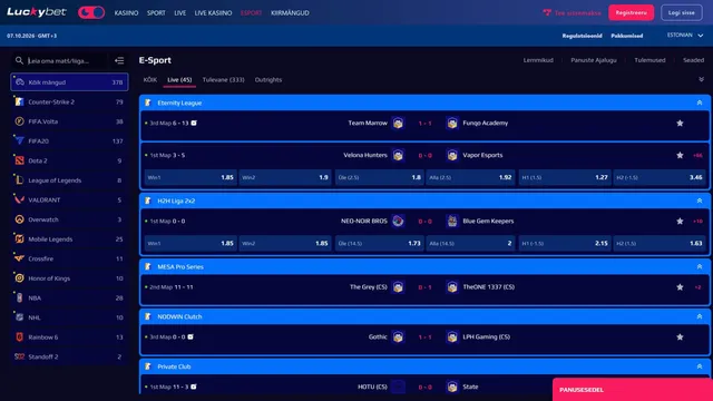 luckybet esport