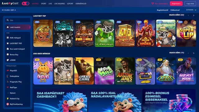luckybet kasiino mängud