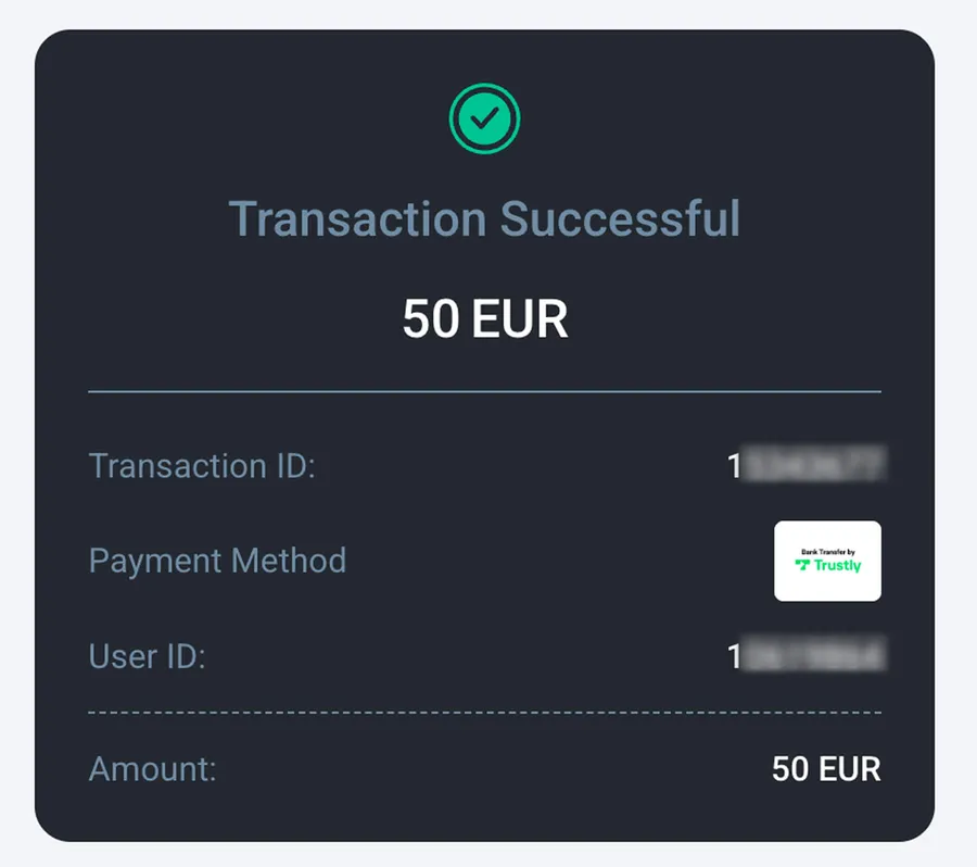 luckybet sissemakse teavitus