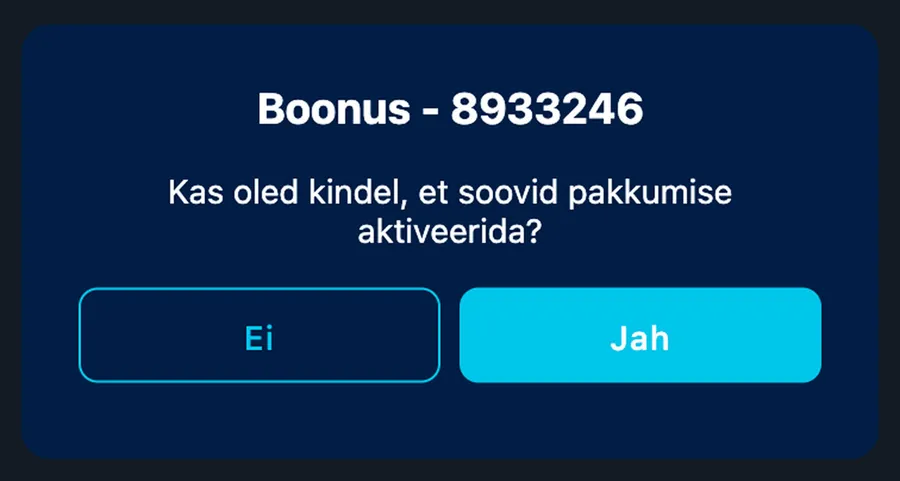 luckybet sissemakseta boonuse kinnitamine ja aktiveerimine