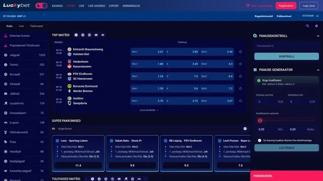 luckybet spordiennustus
