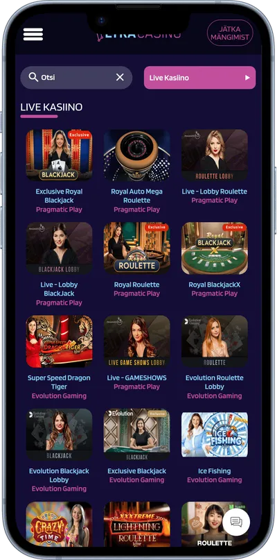 lyra casino mobiilne veebileht live kasiino