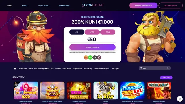 lyracasino veebileht
