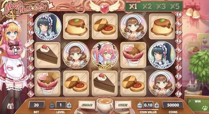 magic maid cafe slot screen