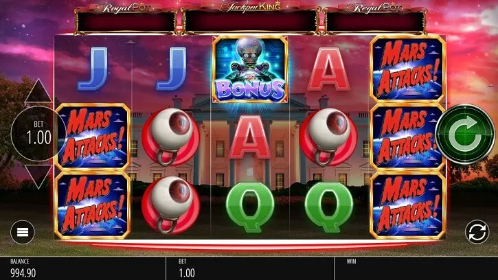 mars attacks slot screen