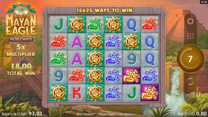 mayan eagle slot screen