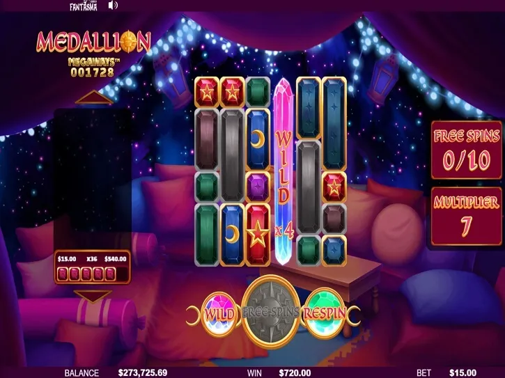 medallion megaways slot screen