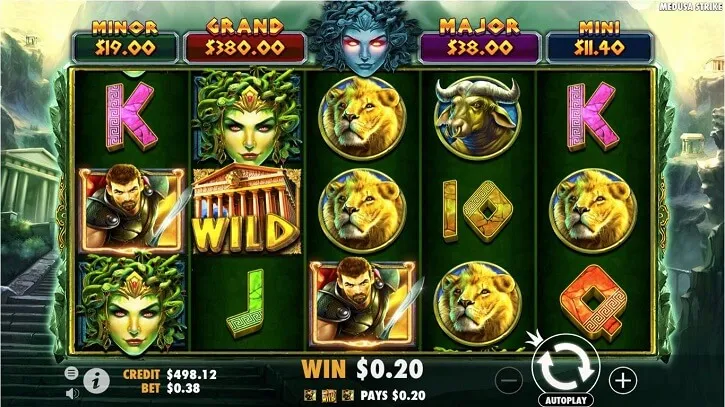 medusa strike slot screen