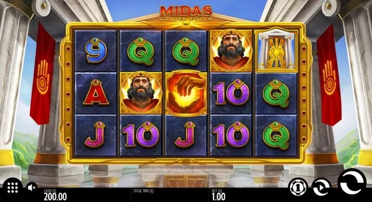 midas golden touch slot screen