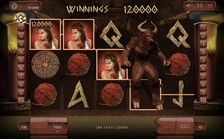 minotaurus slot screen